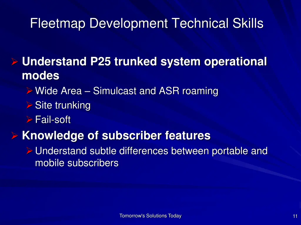 fleetmap development technical skills