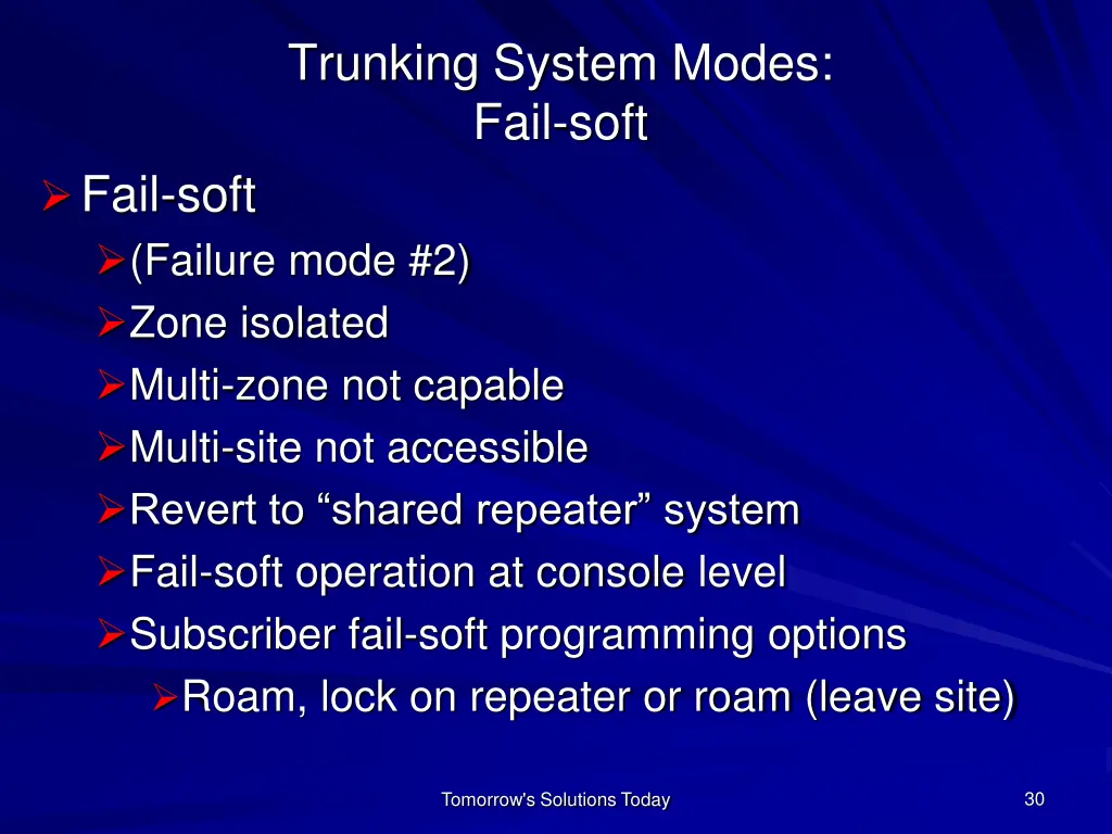 trunking system modes fail soft