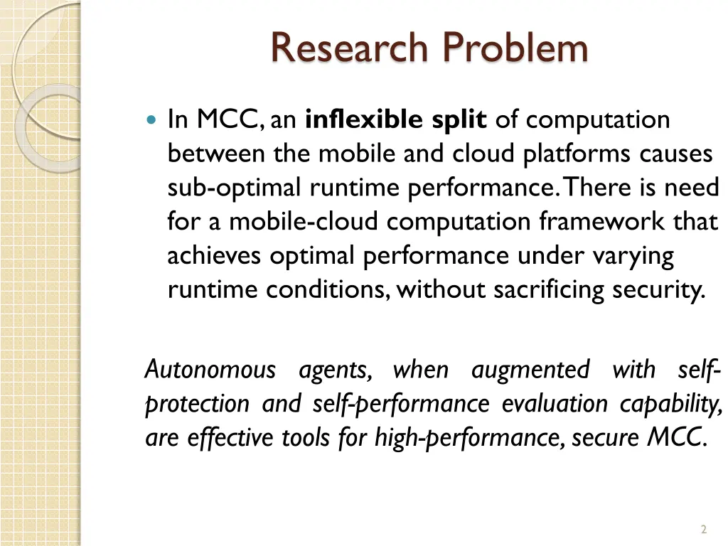 research problem