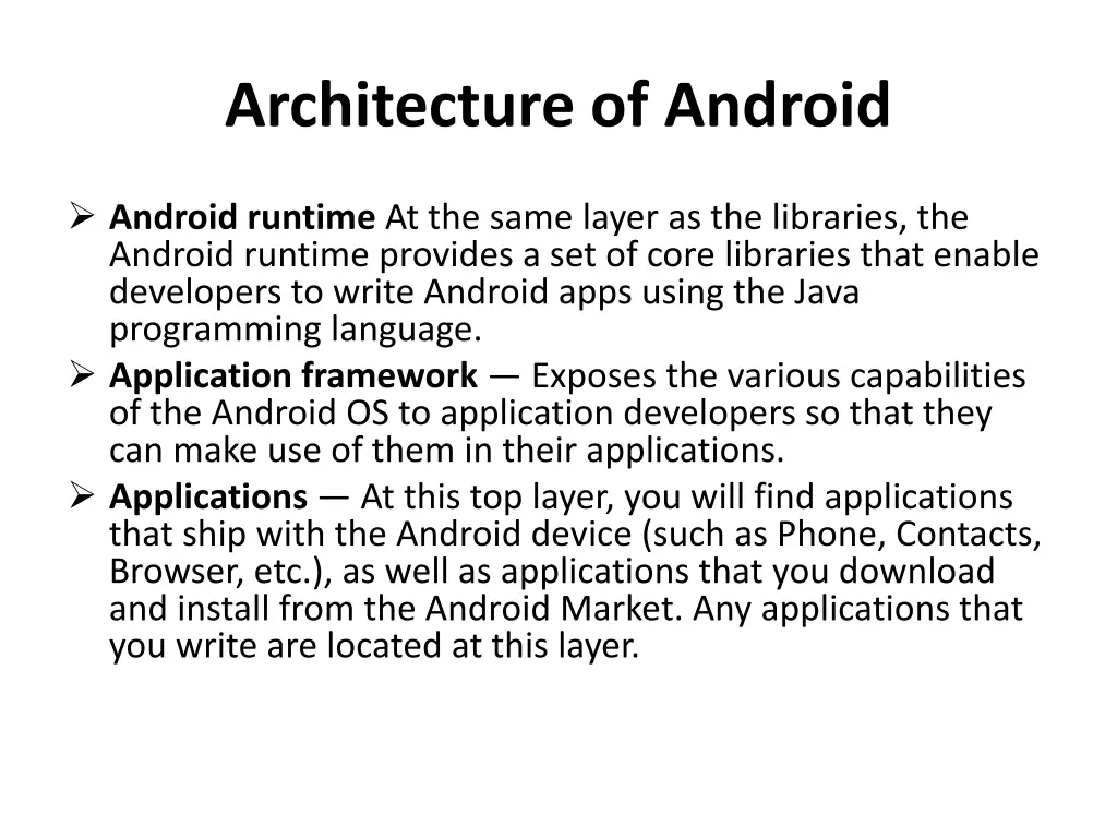 architecture of android 1