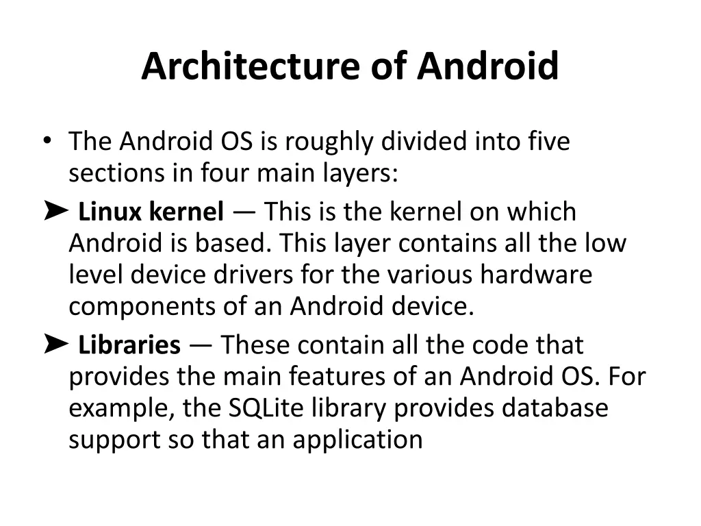 architecture of android