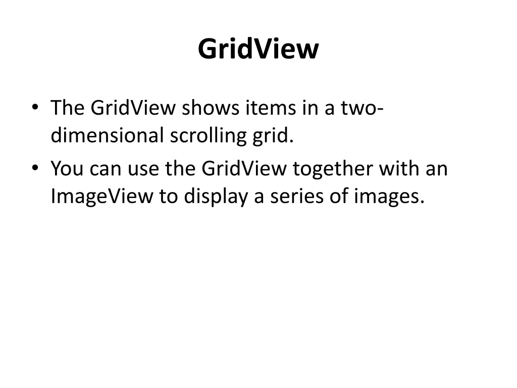 gridview