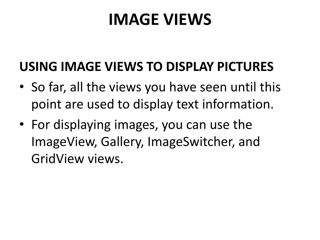 image views