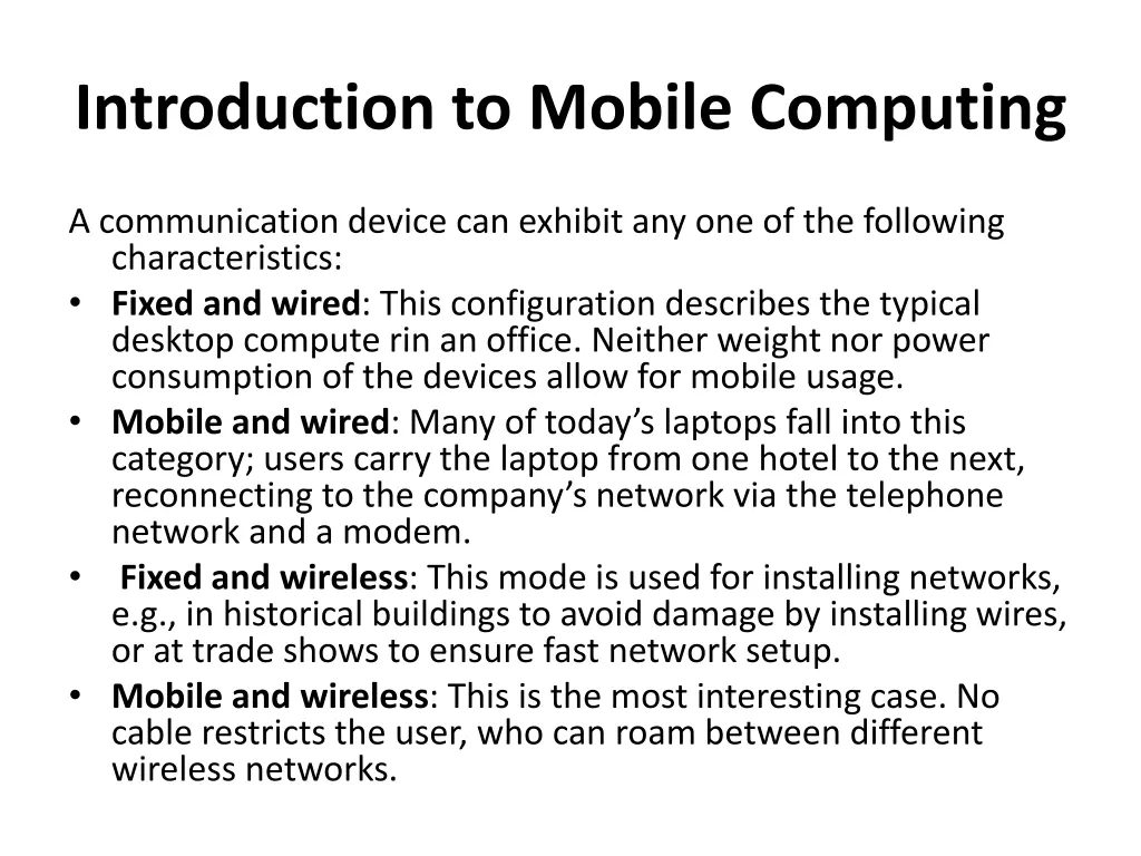 introduction to mobile computing 1