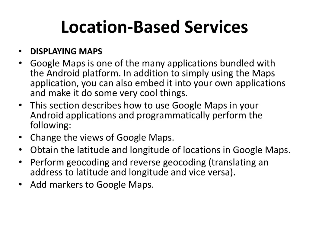 location based services