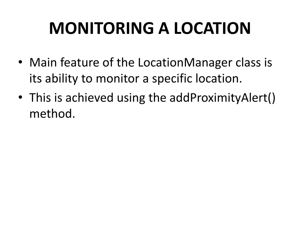 monitoring a location