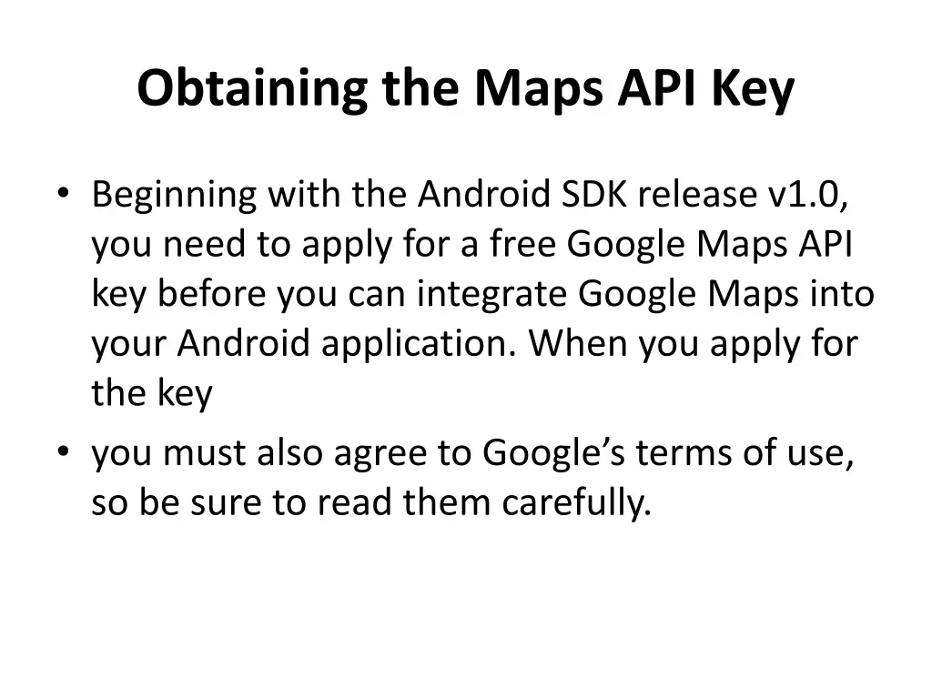 obtaining the maps api key