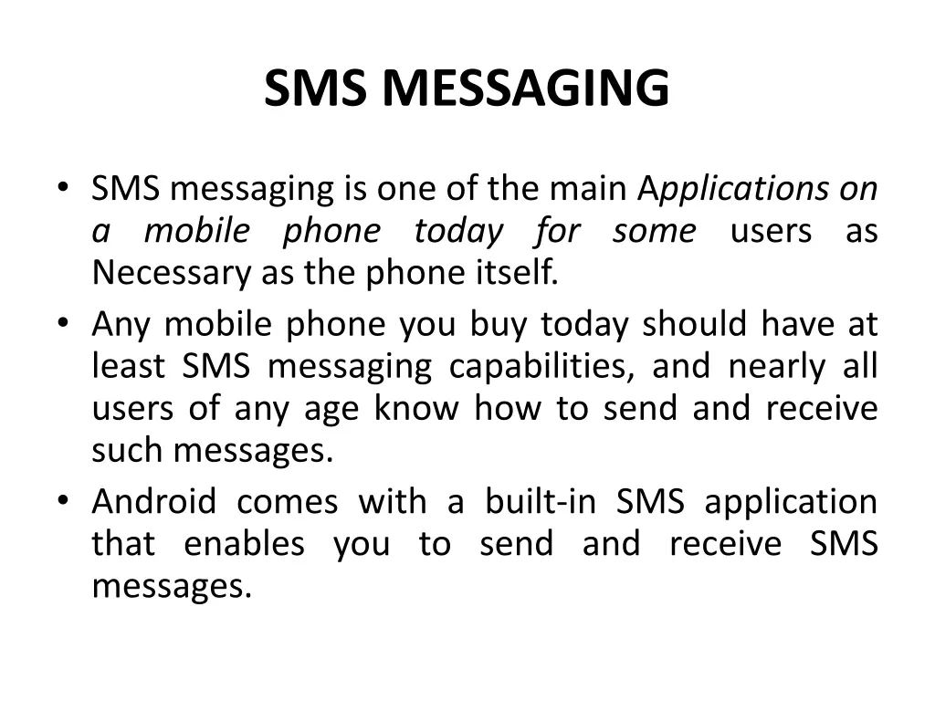 sms messaging