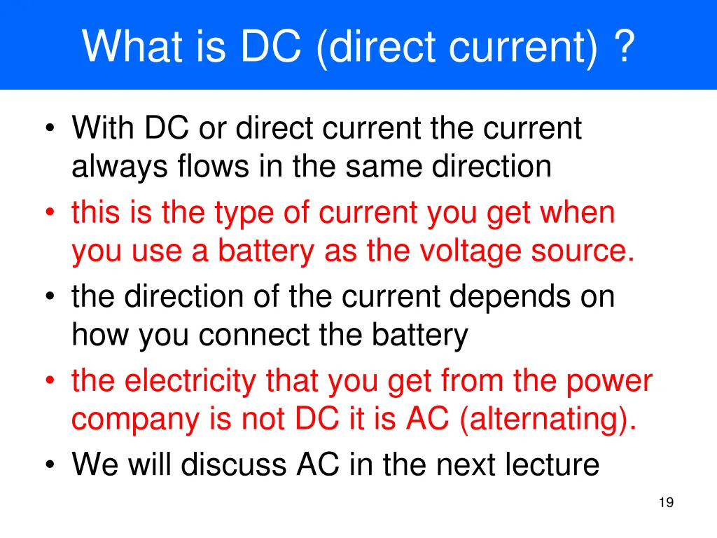 what is dc direct current