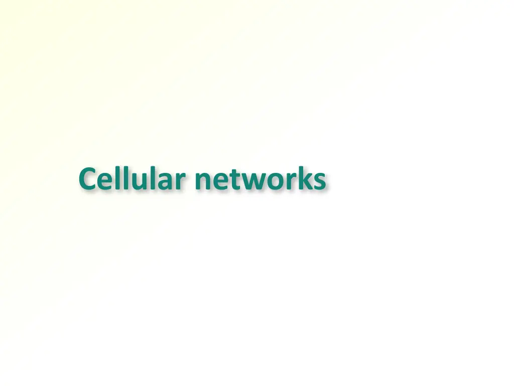 cellular networks