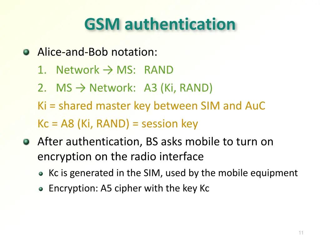 gsm authentication 1