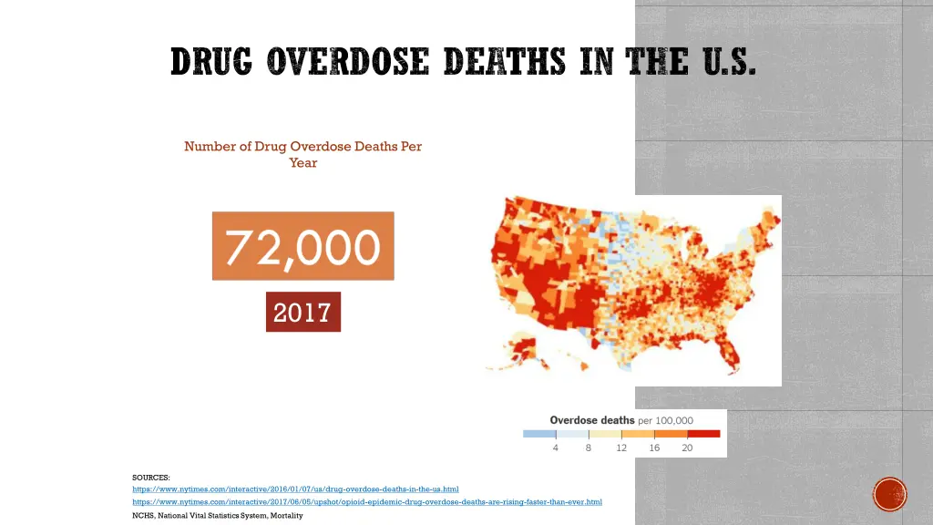 drug overdose deaths in the u s