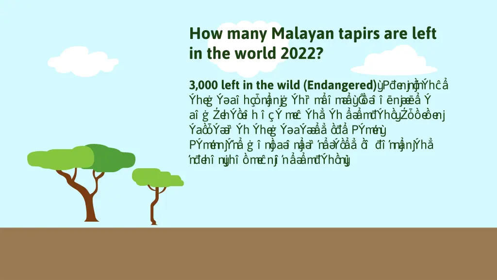 how many malayan tapirs are left in the world 2022