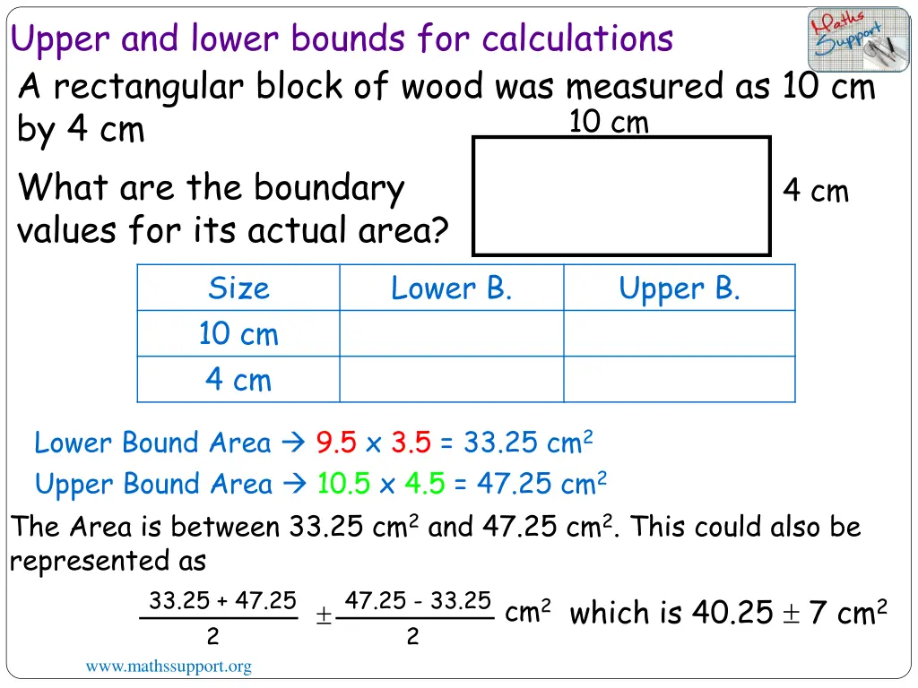 upper and lower bounds for calculations 1