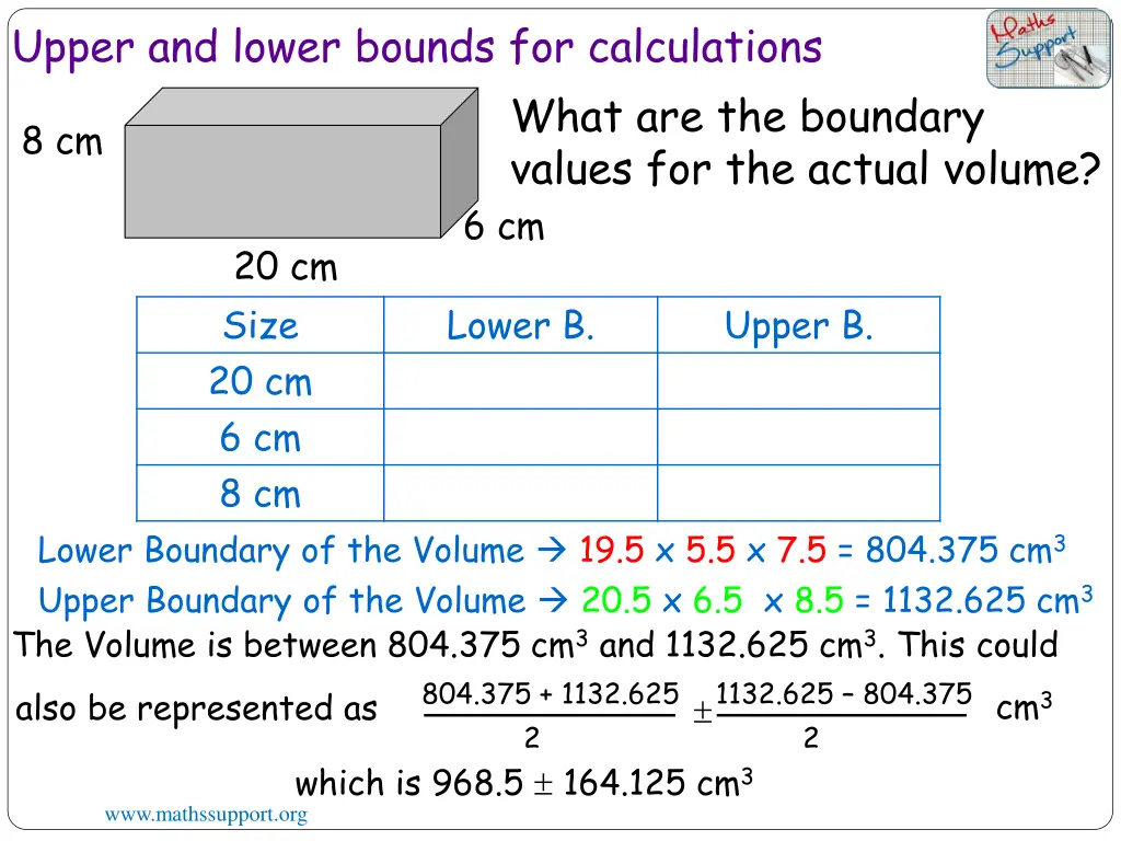 upper and lower bounds for calculations 2