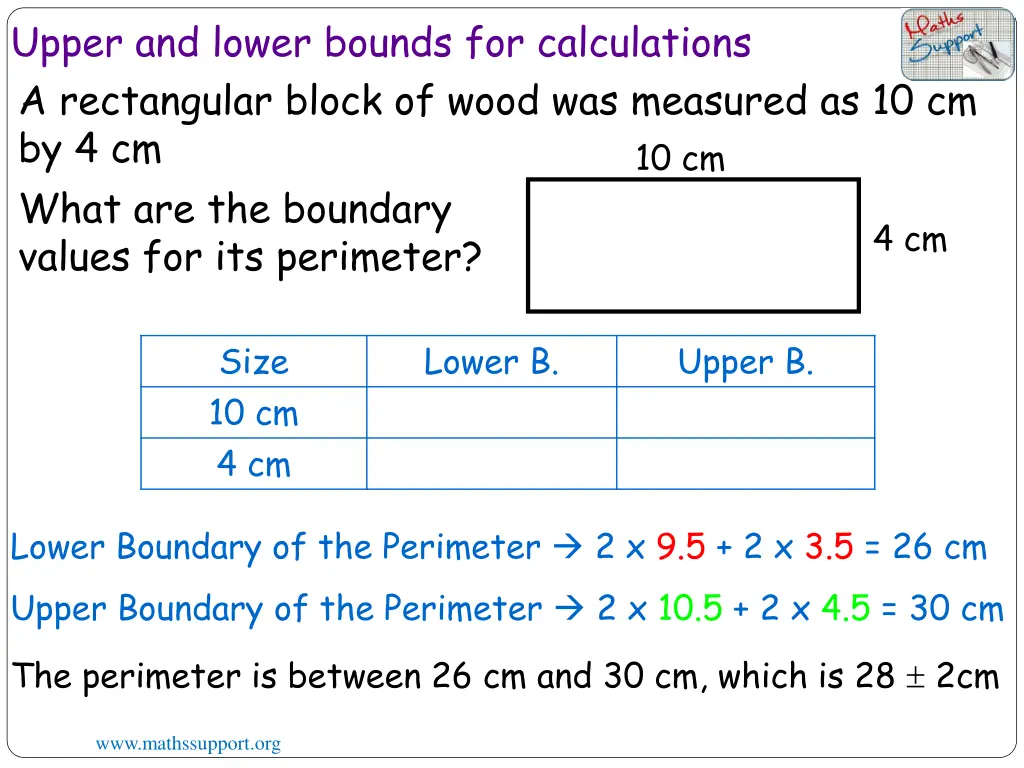 upper and lower bounds for calculations