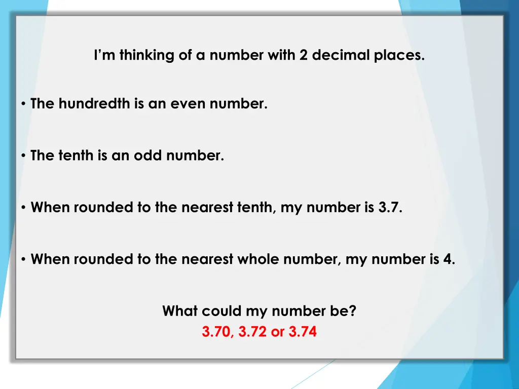 i m thinking of a number with 2 decimal places 1