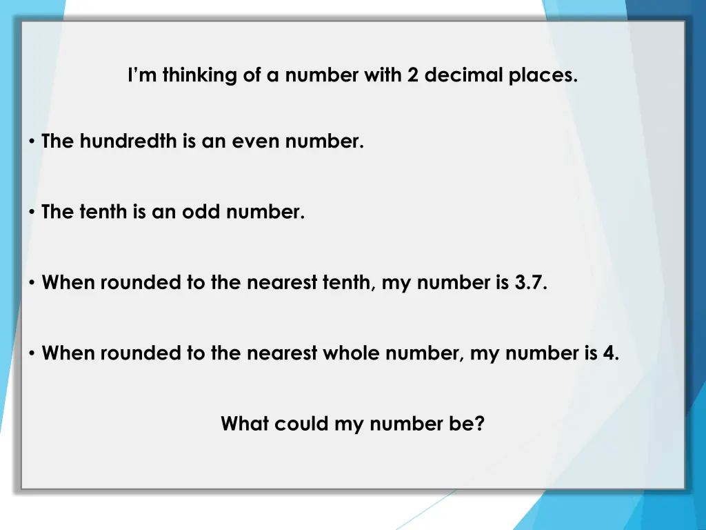 i m thinking of a number with 2 decimal places