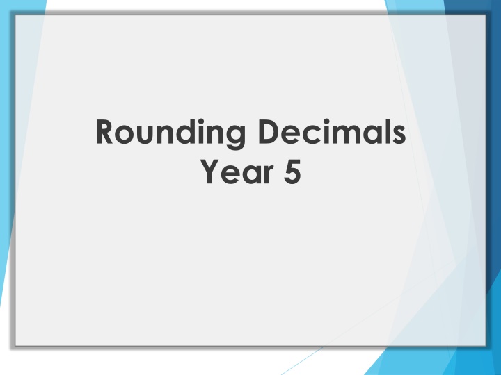 rounding decimals year 5