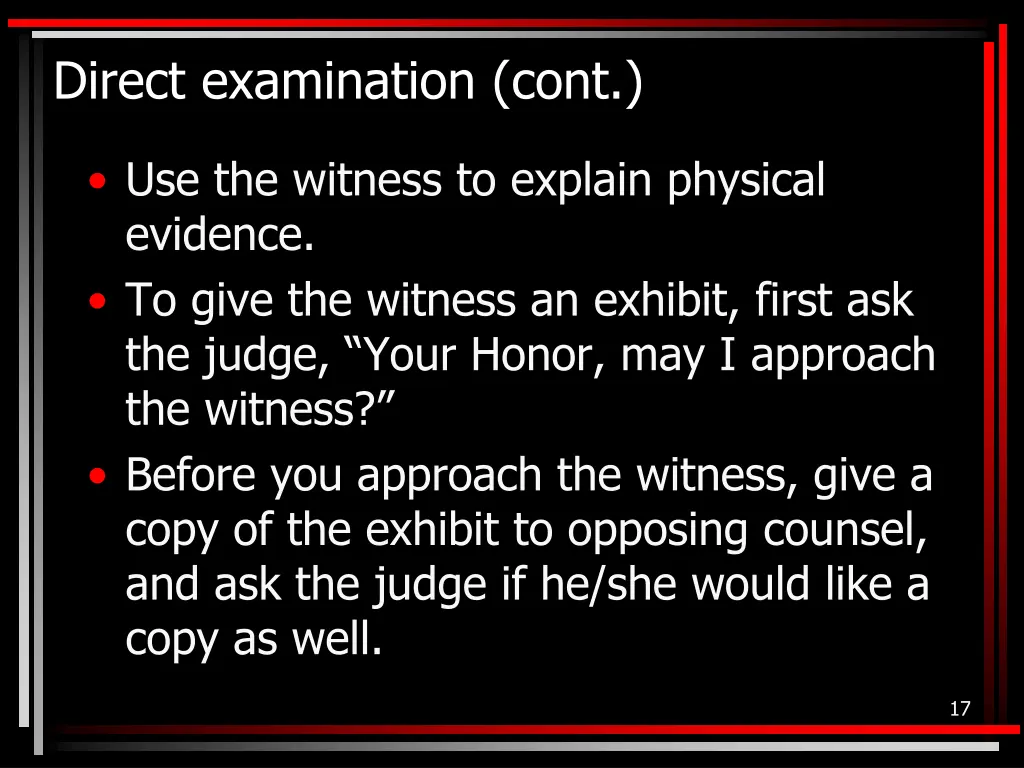 direct examination cont 2