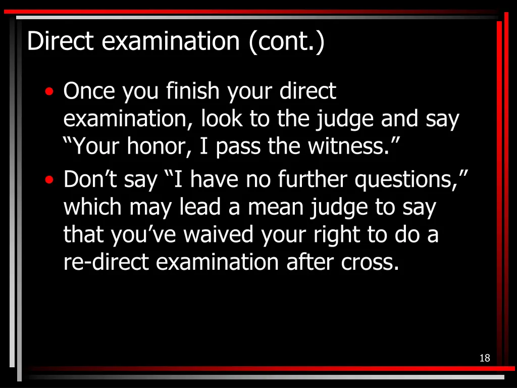 direct examination cont 3