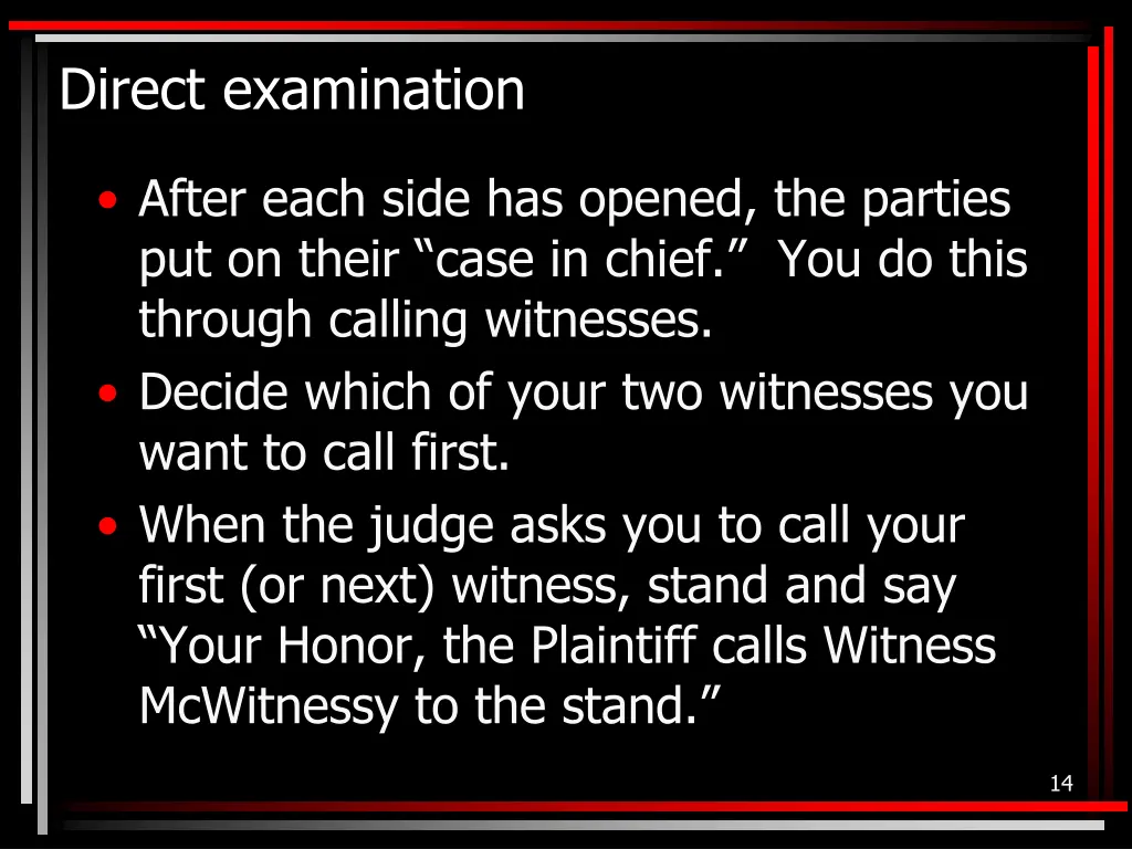 direct examination