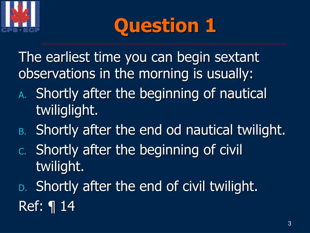 question 1