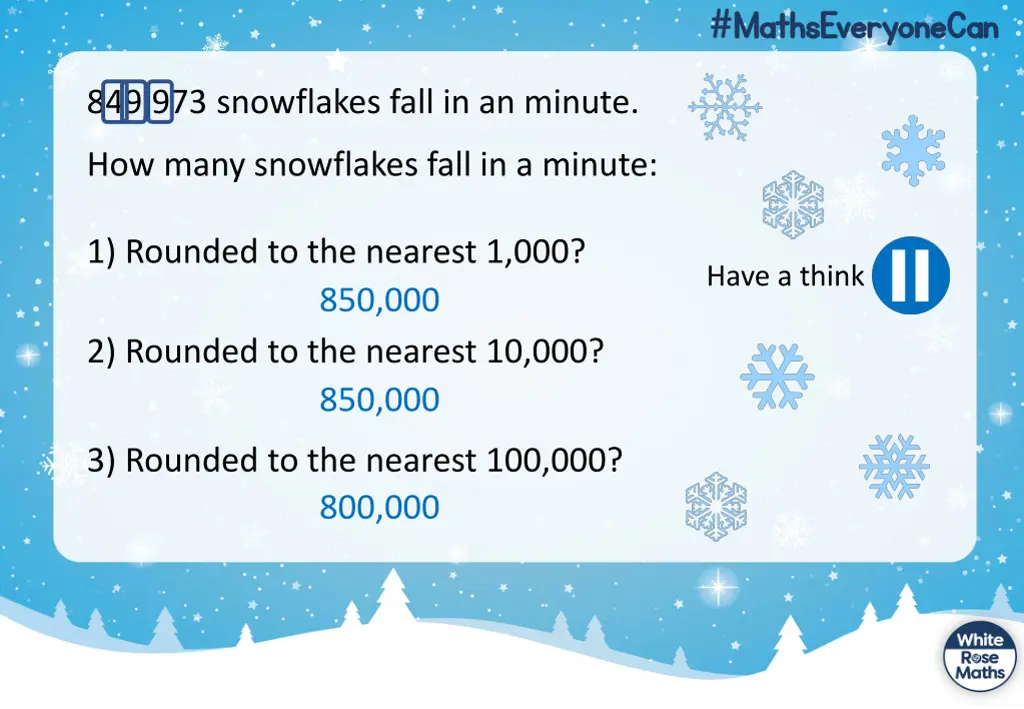 849 973 snowflakes fall in an minute