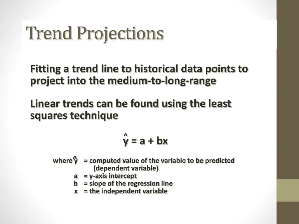 trend projections