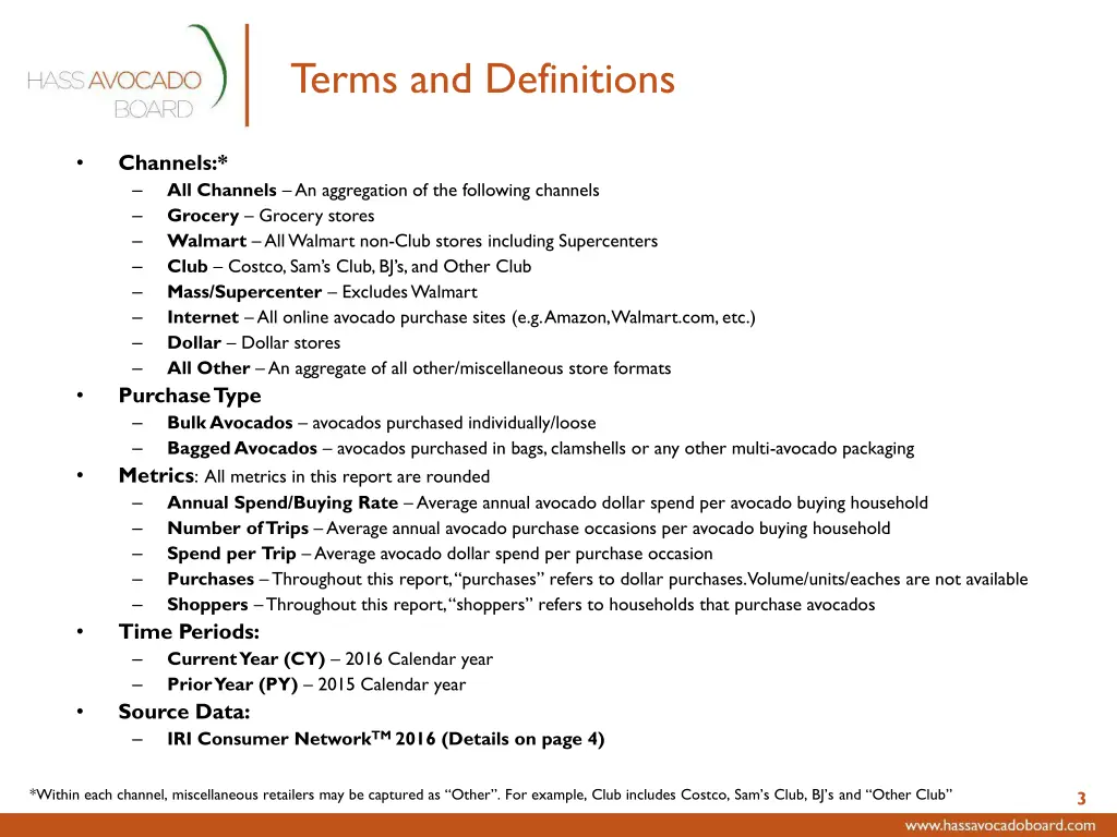 terms and definitions