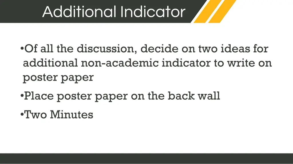 additional indicator 1