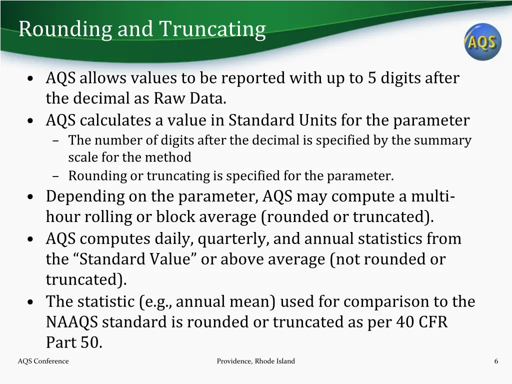 rounding and truncating