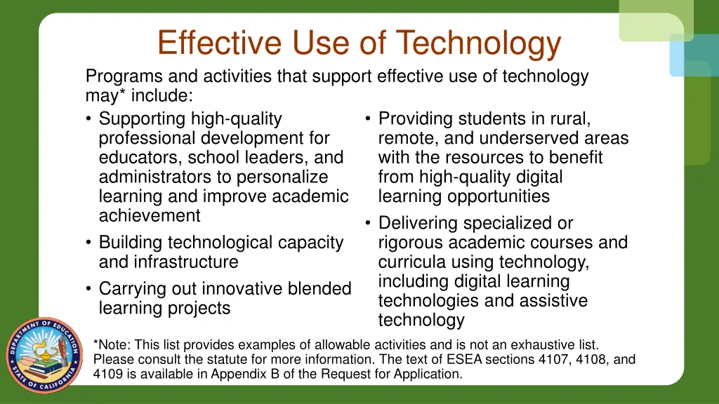 effective use of technology programs