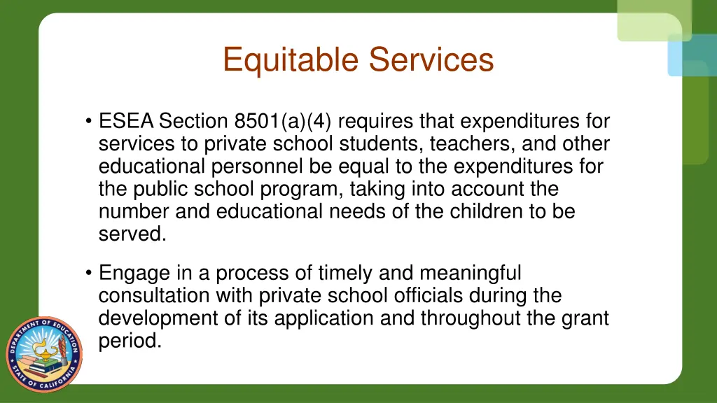 equitable services