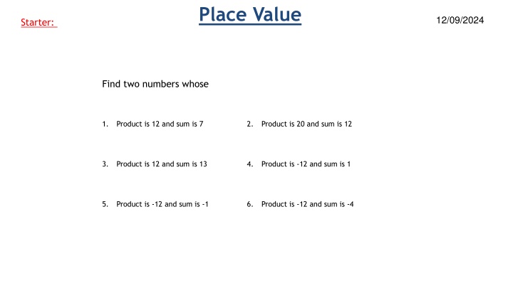 place value