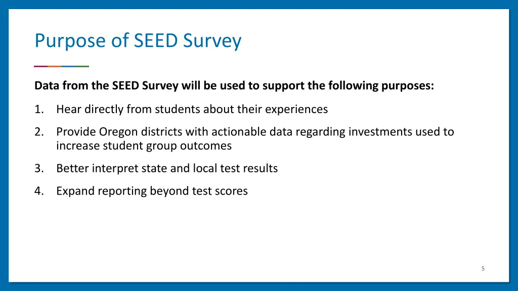 purpose of seed survey