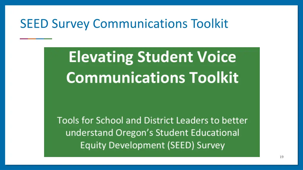 seed survey communications toolkit