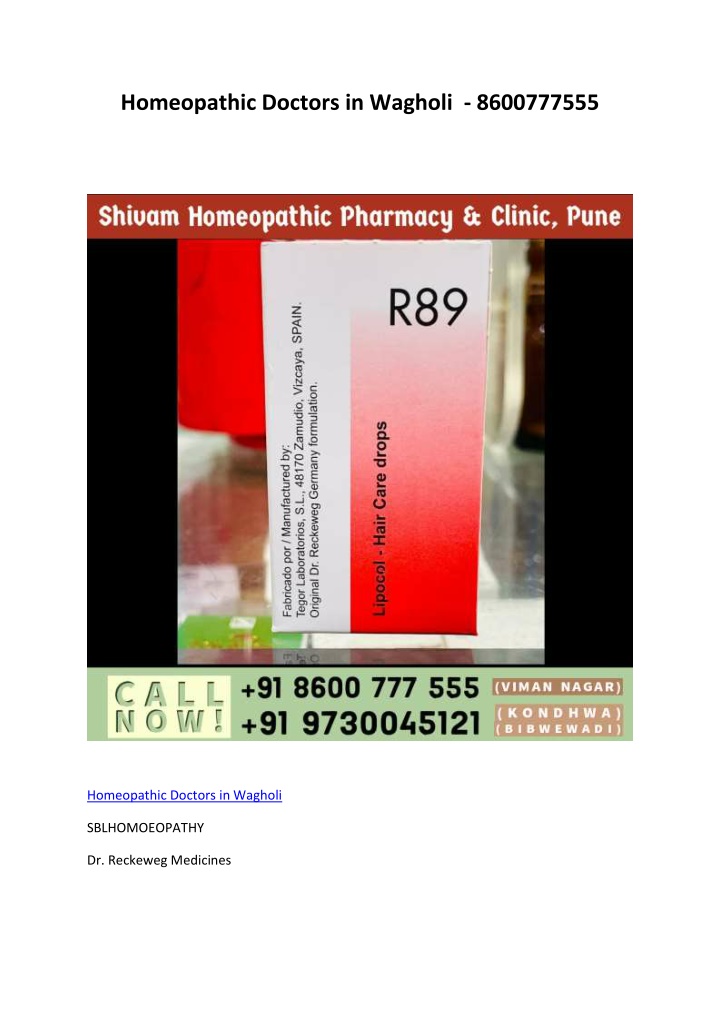 homeopathic doctors in wagholi 8600777555