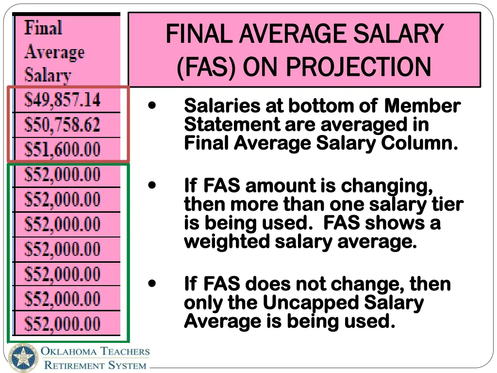 final average salary final average salary