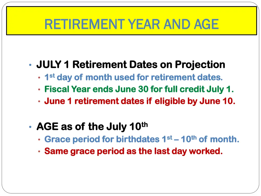 retirement year and age retirement year and age