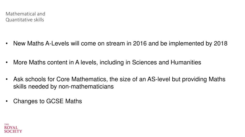 mathematical and quantitative skills