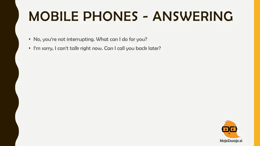 mobile phones answering