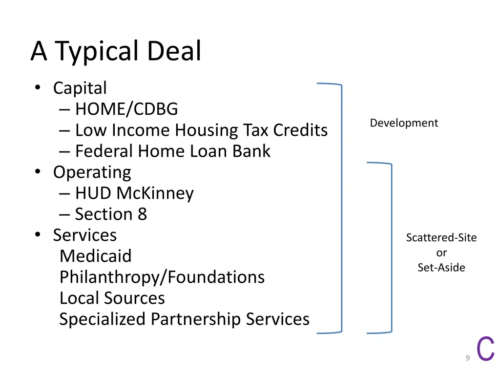 a typical deal capital home cdbg low income