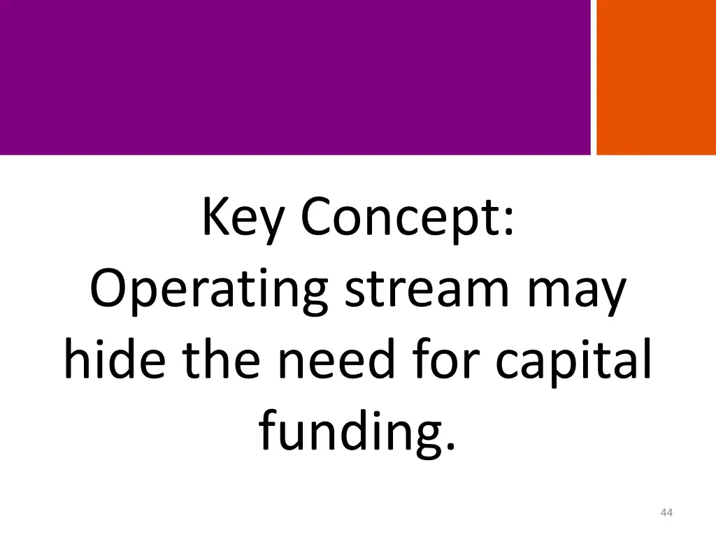 key concept operating stream may hide the need