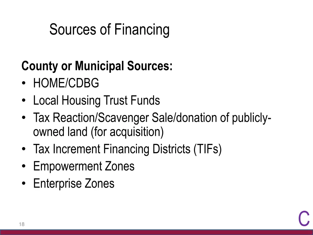 sources of financing 2