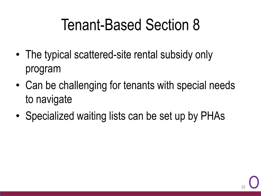 tenant based section 8