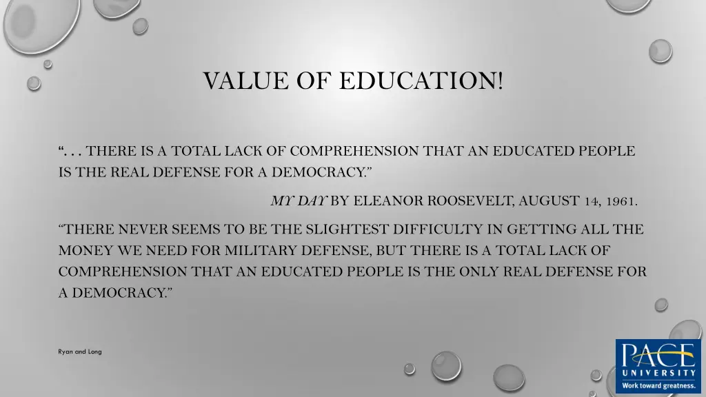 value of education