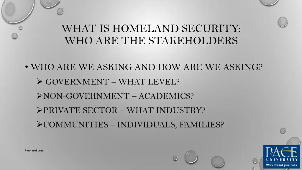 what is homeland security who are the stakeholders