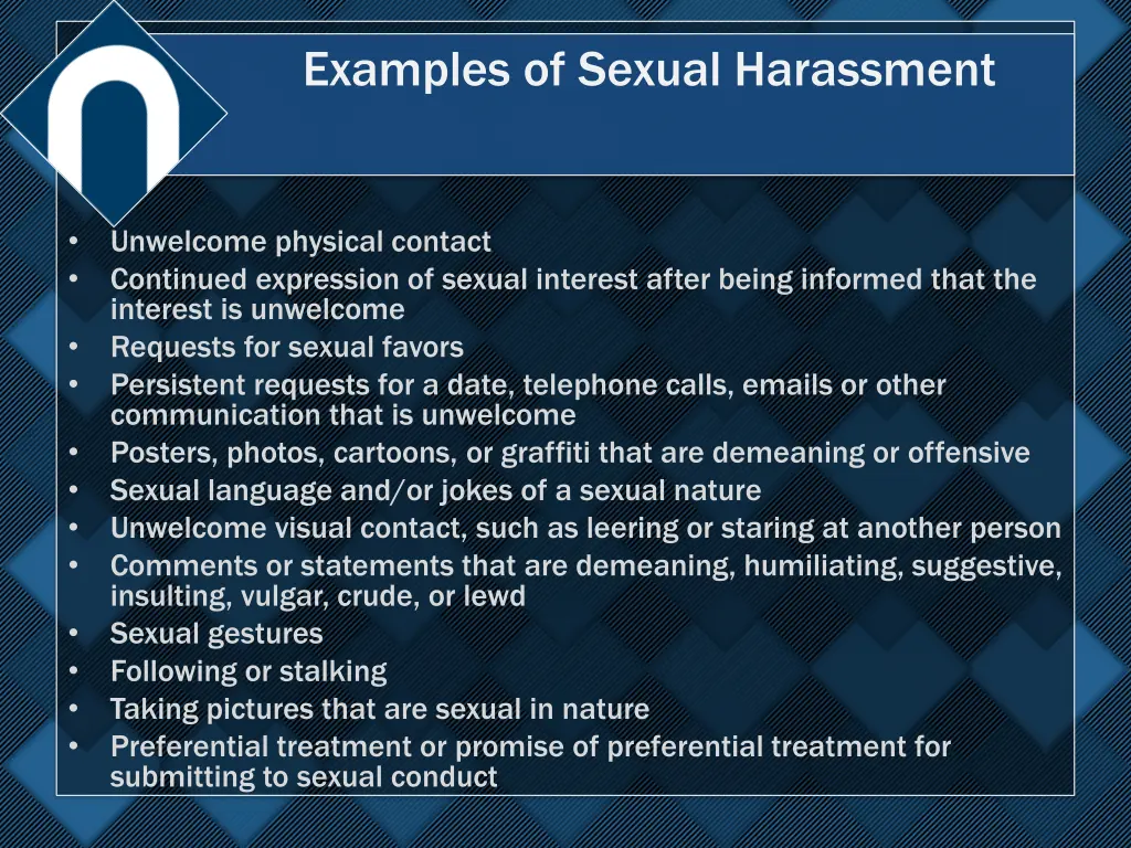 examples of sexual harassment