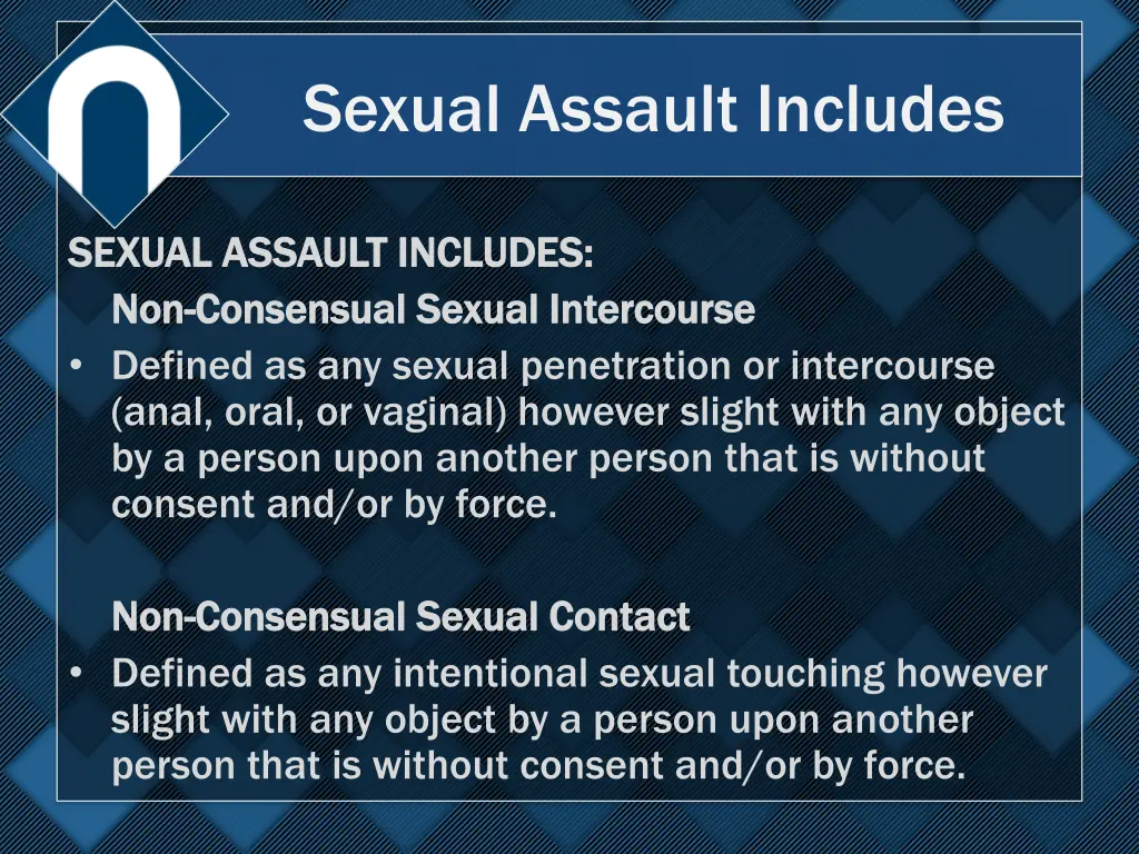 sexual assault includes